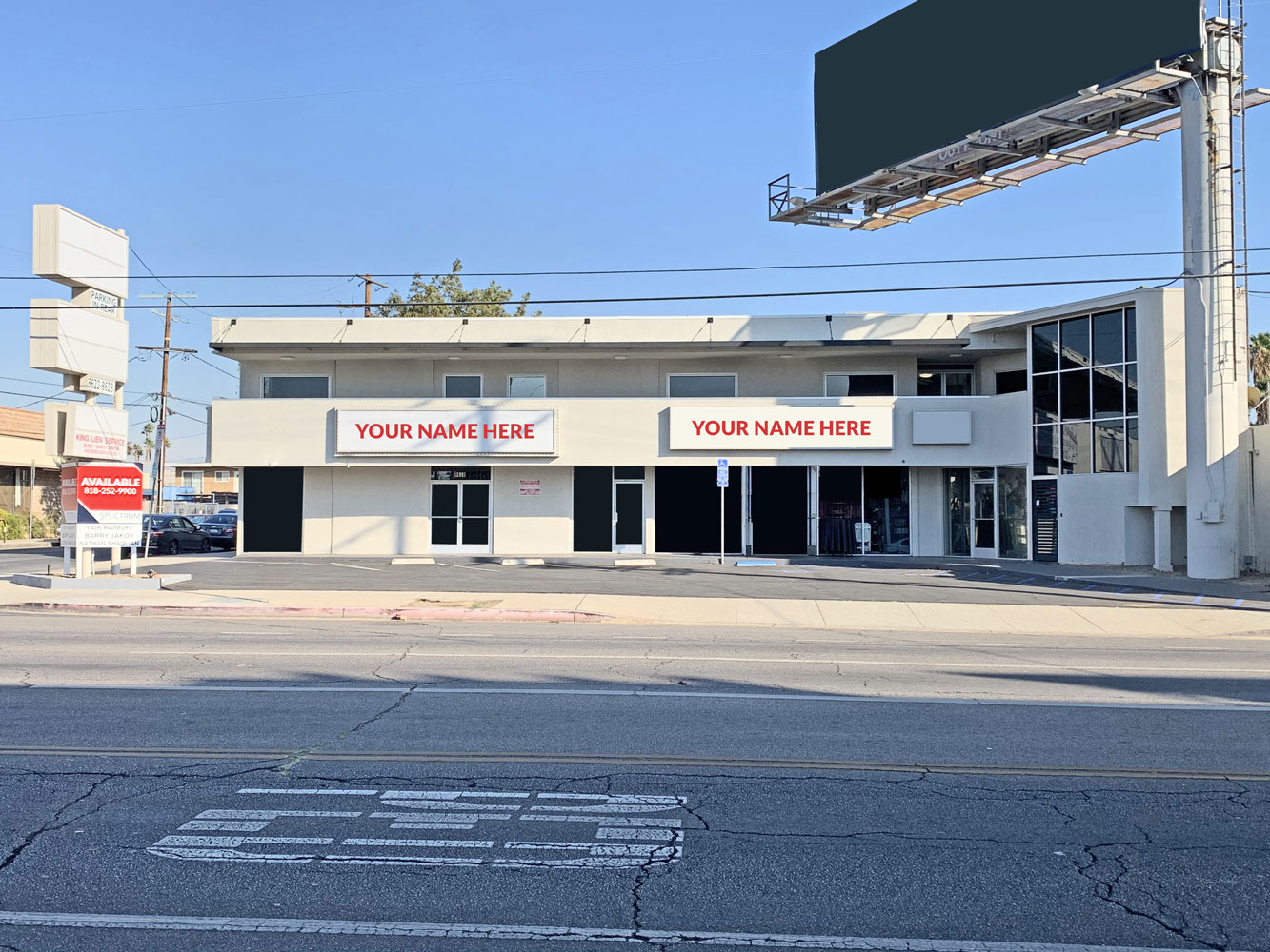 two-story commercial building located in Northridge, CA